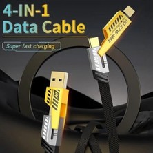 Prime 65W 4in1 Type-C-Usb To Type-C-Lightning Hızlı Şarj Kablosu YK-K315