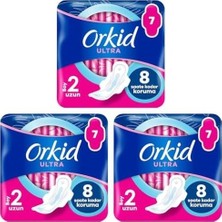 Prime Orkid Ultra Hijyenik Ped Uzun Tekli Paket 8 Ped 3lü Paket