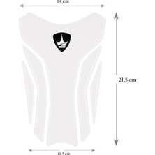 Prime Tank Pad | Ducati, Mv Agusto ile Uyumlu | Kaydırmaz ve Dayanıklı Karbon | Motosiklet Tank Pad | GT07 (Şeffaf - Transparan)