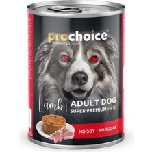 Prime Prochoice Yetişkin Köpekler Için, Kuzu Etli ve Pirinçli Ezme, 400 G x 12 Adet