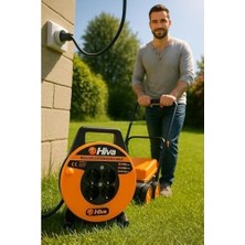 Prime Makaralı Seyyar Kablo, 3x1,5 Mm², Dayanıklı Uzatma Kablosu, Dörtlü Prizli, Elektrik Kablosu, Iç Mekan, Dış Mekan Kullanımına Uygun, Endüstriyel