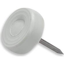 Prime Toprak Çivili Masa Zemin Koruyucu Beyaz Plastik Ayak 25 Adet 16MM