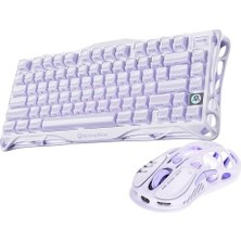 Prime Mercury V75 Hall Effect, Trigger 8.000 Hz Kablolu Manyetik Klavye + M1 Pro 26.000 Dpı Rgb Kablosuz Mouse Oyuncu Seti, Lavender Purple