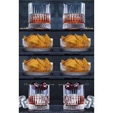 Prime Viski Keyfi Seti 8 Parça - 4 Viski Bardağı ve 4 Çerez/cips Kasesi PB4X520014V55