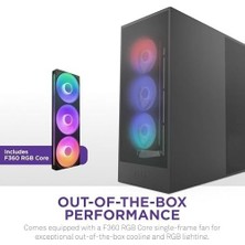 Prime Nzxt H7 Rgb | Fanlı Orta Kule Atx Hava Akışı Muhafazası | Doğrudan Gpu Soğutma Için Zeminde Fan Destekler | 360 mm Tek Çerçeveli Fan | Kablo Yön