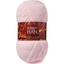 Han Lüks Kadife El Örgü Ipi 100 G 60 M,%100 Mikro Polyester (Pembe)