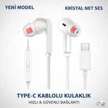 Prime Kalın Silikon Kablolu Type C Kulaklık Tüm Typec Çıkışlı Cihazlara Uyumlu Tak Çalıştır Tak Kullan Bluetooth Gerekmez Mükemel Ses Bass Tiz Mikrofo