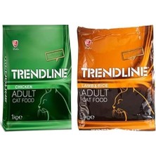 Prime Trendline Tavuklu Kedi Maması 1 kg & Kuzu Etli Yetişkin Kedi Maması 1 kg (2 Kg)