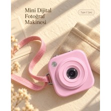 Adalı Store Pembe Renk 2,01 Inç Ekranlı Taşınabilir Mini Dijital Fotoğraf Makinesi