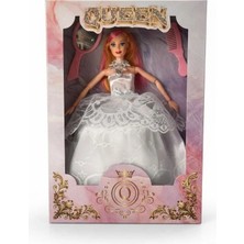 Adalı Store QUE-107 Kutu.gen.gelinlik.aksesuar.queen Bebek Oyuncak Bebek