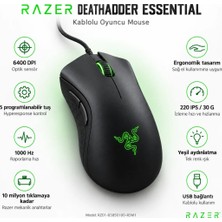 Razer Deathadder Essentıal 6400 Dpı Kablolu Gamıng Mouse-Siyah