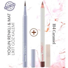 Beaulis 196 Brown Koyu Kahverengi Eyeliner & 104 Caramel Makyaj Kalemi Kusursuz Göz Makyajı Eyeliner Seti