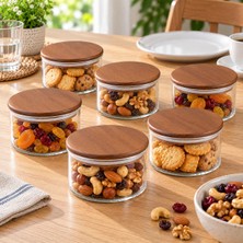 Akasya Kapaklı Cam Kavanoz 450 Ml- Altılı Set