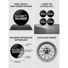 Memo Digital Wrc Logolu Alüminyum Jant Göbeği Arması Sticker 56MM - 4 Adet