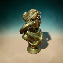 Atölyeden Premium Mitolojik Medusa / Yılan Figürlü Dekoratif Büst - Altın Sarısı Çalışma Masası Aksesuarı (5X10 Cm)
