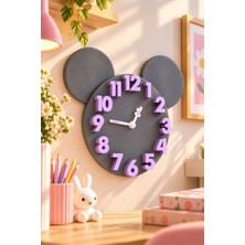 Neo Gift Mickey Tasarımlı Duvar Saati Yuvarlak | Çocuk Hediyesi | Saat Duvar Dekorasyonu