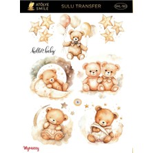 Atölye Smile SML183 Çok Odası Temalı Açık Zemin Sulu Transfer 25*35 cm