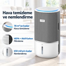 Philips 2’si 1 Arada Hava Temizleyici ve Nemlendirici, 78 M²’ye Kadar Hava Temizleme, 300 M³/sa Cadr, Hepa Nanoprotect Filtre ve 3,2 L Su Haznesi, Wifi Bağlantılı, Sessiz + Tiftik Cihazı (Onerous)
