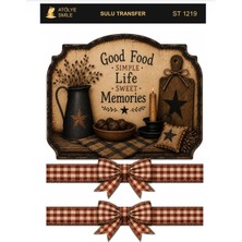 Atölye Smile ST1219 Farmhouse Temalı Açık Zemin Sulu Transfer 25*35 cm