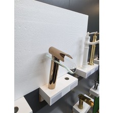 Filia Yapı Rose Gold Cam Çanak Şelale Lavabo Bataryası