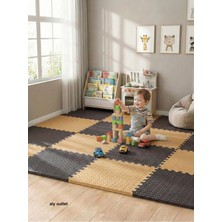 Carpazar 12 Parça Premium 50X50 Puzzle Mat - 150X200 cm Kurulumlu Oyun Spor Matı Puzzle Halı Tatami 15M