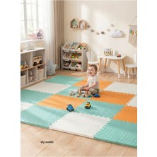 Carpazar 12 Parça Premium 50X50 Puzzle Mat - 150X200 cm Kurulumlu Oyun Spor Matı Puzzle Halı Tatami 15M