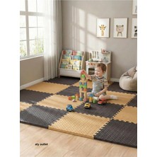 Carpazar 16 Parça Premium 50X50 Puzzle Mat - 200X200 cm Kurulumlu Oyun Spor Matı Puzzle Halı 15M