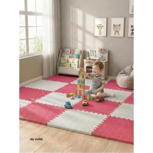 Carpazar 16 Parça Premium 50X50 Puzzle Mat - 200X200 cm Kurulumlu Oyun Spor Matı Puzzle Halı 15M