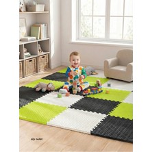 Carpazar 12 Parça Premium 50X50 Puzzle Mat - 150X200 cm Kurulumlu Oyun Spor Matı Puzzle Halı Tatami 15M
