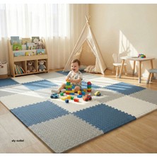 Carpazar 16 Parça Premium 50X50 Puzzle Mat - 200X200 cm Kurulumlu Oyun Spor Matı Puzzle Halı 15M