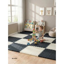 Carpazar 12 Parça Premium 50X50 Puzzle Mat - 150X200 cm Kurulumlu Oyun Spor Matı Puzzle Halı Tatami 15M