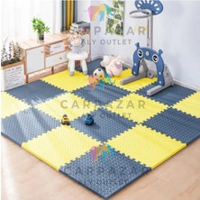 Carpazar Tatami Eva Mat Çocuklar Için Köpük Halı Matı Puzzle Geçmeli Oyun Spor Kaymaz Mat 16 Adet 50X50 13MM
