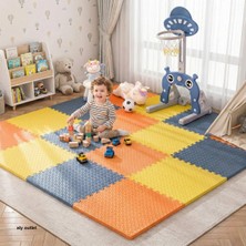 Carpazar 16 Parça Premium 50X50 Puzzle Mat - 200X200 cm Kurulumlu Oyun Spor Matı Puzzle Halı 15M