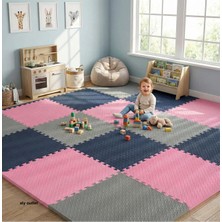 Carpazar 12 Parça Premium 50X50 Puzzle Mat - 150X200 cm Kurulumlu Oyun Spor Matı Puzzle Halı Tatami 15M
