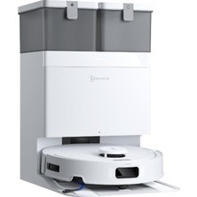 Happy Trend Deebot T30C Omni Istasyonlu Robot Süpürge, Robot Süpürge 20000PA, Sıcak Suda Yıkama 75°c, Ozmo Turbo 2.0 Paspas, Zerotangle 3.0 Fırça, Uyarlanabilir Islak Temizleme, Beyaz