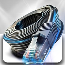 Happy Trend M107X Cat6 Dış Mekan Ethernet Kablosu 25 Metre Uv Korumalı 23AWG 0.57MM Çift Korumalı Utp Internet Kablosu