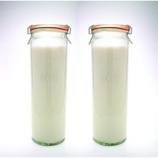 Happy Trend Konserve Kavanozları - Şeffaf Camdan - Çevre Dostu Konserve Kavanozu - Yiyecek, Yoğurt ve Jöle Için Hava Sızdırmaz Contalı ve Kapaklı - 1/2 Litre Uzun Kavanoz Seti - Kapaklı 2 Kavanoz