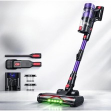 Happy Trend Dikey Süpürge 29.6V 2200MAH | Motorlu Turbo Başlık (Led Işıklı) | 3 Güç Modu | Yıkanabilir Hepa Filtre | 60 Dakika Kullanım | Şarjlı Süpürge