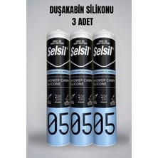 Happy Trend 3 Adet Duşakabin Silikonu, Suya Neme Küfe Dayanıklı Sızdırmazlık