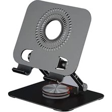 Happy Trend Tablet Standı Katlanabilir Alüminyum Alaşımlı Yüksek Dayanıklı Malzeme Kaymaz Ayarlanabilir Çok Amaçlı Fonkiyonel iPad Uyumlu Stant ZR758