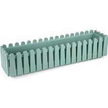 Happy Trend IB03 Istanbul Balkon Saksı Drenaj Aparatlı 77,5cm, 14 Litre Yeşil