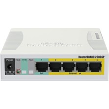 Happy Trend RB260GSP CSS106-1G-4P-1S 5 Bağlantı Noktalı Gigabit Poe Yönetilen Anahtar Sfp Swos