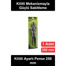 Wonara #ayarlıpense 10 Inç 250 mm Kilitli Ayarlı Pense Ayarlanabilir Çeneli Metal Gövde Sabitleme ve Sıkıştırma Aleti Atölye Tamirat Montaj Kaynak Işleri Için Parça Tutucu Kıskaç Hırdavat Usta Kerpeteni