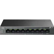 Happy Trend 9 Portlu 10/100MBPS Masaüstü Ethernet Anahtarı, 8 Portlu Poe +, 63 W Poe Bütçesi, Poe Otomatik Kurtarma, Tak ve Çalıştır, Metal Muhafaza, Enerji Tasarrufu, Ip Gözetim ve Ağ Güvenliği Için