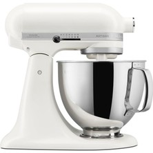 Happy Trend Robot Pâtissier - Artisan - Eğik Başlıklı Çok Işlevli Mutfak Robotu - 3 Aksesuarlı ve 4,8 L Paslanmaz Çelik Kase ile Çırpıcı - Porselen Beyaz