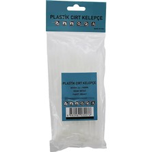 Happy Trend Kablo Bağı Seti, 100 Adet, Amerikan Kelepçesi, Cırt Elektrik Kablo Bağı, Dayanıklı, Organizasyon ve Düzenleme Için Ideal (Beyaz, 3.6X150)