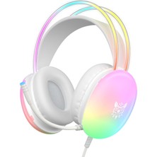 Happy Trend Oyun Kulaklıkları, Rgb Gökkuşağı LED Işık, Ps4/ps5/mac/xbox/dizüstü Bilgisayar Için Pc Kablolu Hafif Oyun Kulaklığı, 3,5 mm Ses Aşırı Kulak Kulaklığı, Stereo Surround, Otomatik Ayarlama