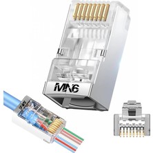 Happy Trend Jack/35 Adet-Metal Ez/yeni Nesil RJ45 Cat6-8p/8c Açık Uçlu/cat6 Konnektör (Metal Ez Jack, 35)