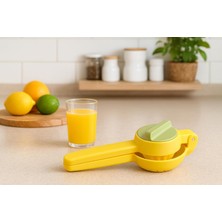 Happy Trend Tipi Narenciye ve Limon Sıkacağı – Kapaklı Filtreli Tasarım, Dayanıklı Abs Gövde, Portakal Mandalina Limon Için Uygun, Ergonomik Saplı Pratik Mutfak Sıkacağı (Sarı-Yeşil)