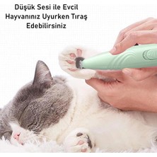 Happy Trend Kedi Köpek Pati Tüy Kesme Makinesi Sessiz Hassas Bölge Traş Cihazı Seramik & Çelik Bıçaklı Yeşil